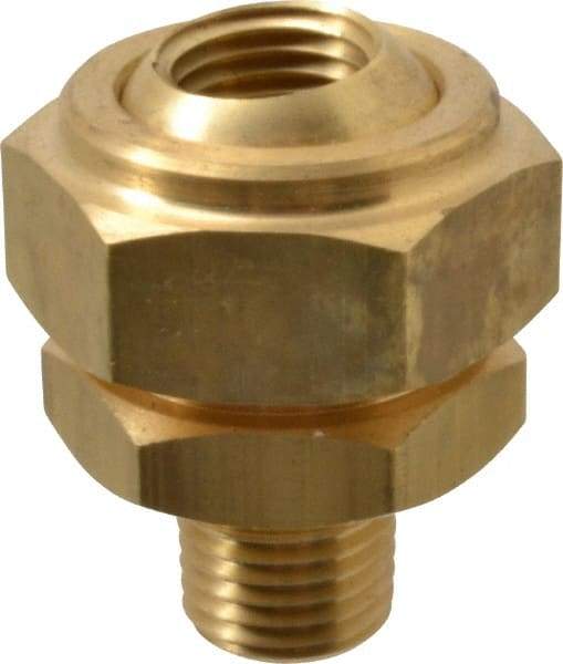 Bete Fog Nozzle - 1/4" Pipe, 40 to 70° Spray Angle, Brass, Adjustable Swivel Joint Nozzle - For Use With Bete - Nozzles Where Alignment of The Spray Direction is Required - Apex Tool & Supply