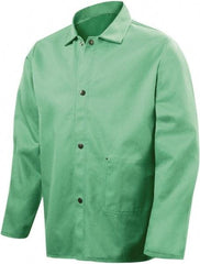 Steiner - Size S Flame Resistant/Retardant Jacket - Green, Cotton, Snaps Closure, 36 to 38" Chest - Apex Tool & Supply
