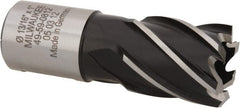 Milwaukee Tool - 13/16" Diam x 1" Deep High Speed Steel Annular Cutter - Apex Tool & Supply