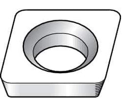 Kennametal - CDHB1.20.61 Grade KB5625 PCBN Turning Insert - TiAlN Finish, 80° Diamond, 5/32" Inscr Circle, 0.04 Thick, 1/64" Corner Radius - Apex Tool & Supply