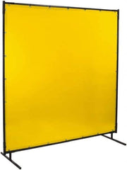 Steiner - 8 Ft. Wide x 6 Ft. High x 3/4 Inch Thick, 14 mil Thick Transparent Vinyl Portable Welding Screen Kit - Yellow - Apex Tool & Supply