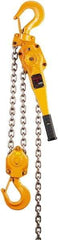 Harrington Hoist - 12,000 Lb Lifting Capacity, 20' Lift Height, Lever Hoist - Made from Chain, 72 Lb Avg Pull to Lift Rated Load, 2 Chains - Apex Tool & Supply