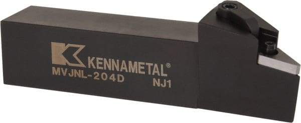 Kennametal - MVJN, Left Hand Cut, 3° Lead Angle, 1-1/4" Shank Height x 1-1/4" Shank Width, Negative Rake Indexable Turning Toolholder - 6" OAL, VN..43. Insert Compatibility, Series Kenloc - Apex Tool & Supply