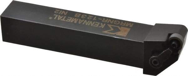 Kennametal - MRGN, Right Hand Cut, 15° Lead Angle, 3/4" Shank Height x 3/4" Shank Width, Negative Rake Indexable Turning Toolholder - 4-1/2" OAL, RN..32 Insert Compatibility, Series Kenloc - Apex Tool & Supply