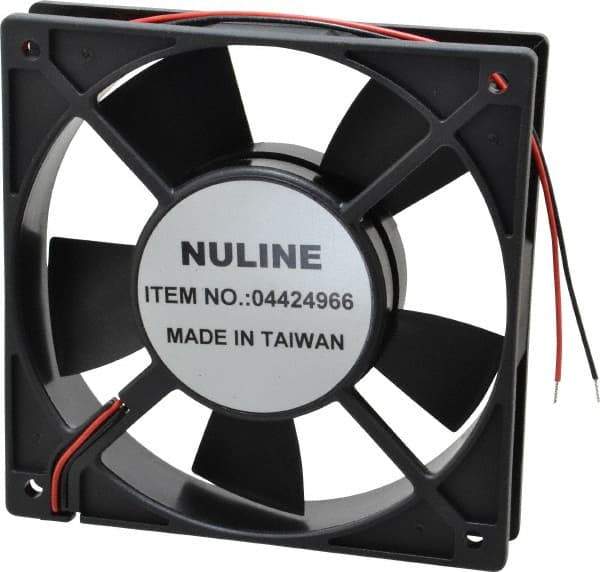 Value Collection - 24 Volts, DC, 88.3 CFM, Square Tube Axial Fan - 0.24 Amp Rating, 2,700 to 3,000 RPM, 4.72" High x 4.72" Wide x 1" Deep - Apex Tool & Supply