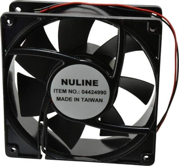 Value Collection - 24 Volts, DC, 145 CFM, Square Tube Axial Fan - 0.8 Amp Rating, 2,600 to 2,900 RPM, 4.7" High x 4.7" Wide x 1-1/2" Deep - Apex Tool & Supply