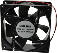 Value Collection - 24 Volts, DC, 145 CFM, Square Tube Axial Fan - 0.8 Amp Rating, 2,600 to 2,900 RPM, 4.7" High x 4.7" Wide x 1-1/2" Deep - Apex Tool & Supply