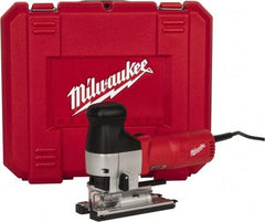 Milwaukee Tool - 6.2 Amp, 500 to 3,000 SPM, 1 Inch Stroke Length, Electric Jigsaw - 120V, 9-1/2 Ft. Cord Length, 45° Cutting Angle - Apex Tool & Supply
