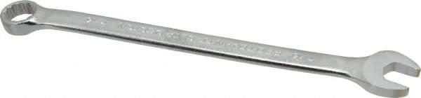 Proto - 7/16" 12 Point Offset Combination Wrench - 15° Offset Angle, 7" OAL, Steel, Satin Finish - Apex Tool & Supply