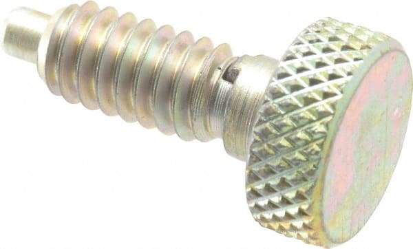 Gibraltar - 1/4-20, 1/2" Thread Length, 0.123" Max Plunger Diam, 1 Lb Init to 4 Lb Final End Force, Knob Handle Plunger - Knurled Knob, 0.79" Body Length, 1/2" Length Under Head/Shoulder, 1/8" Plunger Projection - Apex Tool & Supply