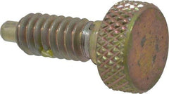 Gibraltar - 1/4-20, 1/2" Thread Length, 0.123" Max Plunger Diam, 1 Lb Init to 4 Lb Final End Force, Knob Handle Plunger - Knurled Knob, 0.79" Body Length, 1/2" Length Under Head/Shoulder, 1/8" Plunger Projection - Apex Tool & Supply