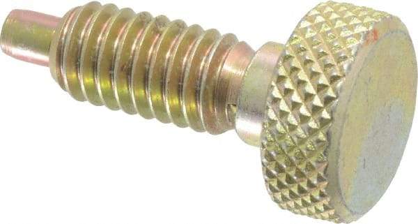 Gibraltar - 5/16-18, 5/8" Thread Length, 0.154" Max Plunger Diam, 1 Lb Init to 6 Lb Final End Force, Knob Handle Plunger - Knurled Knob, 0.76" Body Length, 5/8" Length Under Head/Shoulder, 3/16" Plunger Projection - Apex Tool & Supply