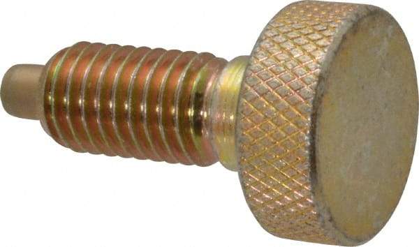 Gibraltar - 1/2-13, 7/8" Thread Length, 1/4" Max Plunger Diam, 1 Lb Init to 10 Lb Final End Force, Knob Handle Plunger - Knurled Knob, 1.13" Body Length, 7/8" Length Under Head/Shoulder, 1/4" Plunger Projection - Apex Tool & Supply