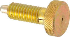 Gibraltar - 3/8-16, 3/4" Thread Length, 0.185 to 0.186" Max Plunger Diam, 0.5 Lb Init to 3 Lb Final End Force, Locking Knob Handle Plunger - Knurled Knob, 0.97" Length Under Head/Shoulder, 0.22" Plunger Projection - Apex Tool & Supply