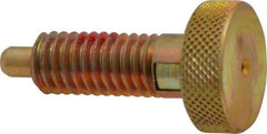 Gibraltar - 3/8-16, 3/4" Thread Length, 0.185 to 0.186" Max Plunger Diam, 0.5 Lb Init to 3 Lb Final End Force, Locking Knob Handle Plunger - Knurled Knob, 0.97" Length Under Head/Shoulder, 0.22" Plunger Projection - Apex Tool & Supply