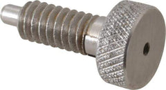 Gibraltar - 1/4-20, 0.4" Thread Length, 0.123 to 1/8" Max Plunger Diam, 0.5 Lb Init to 2 Lb Final End Force, Locking Knob Handle Plunger - Knurled Knob, 0.53" Length Under Head/Shoulder, 1/8" Plunger Projection - Apex Tool & Supply