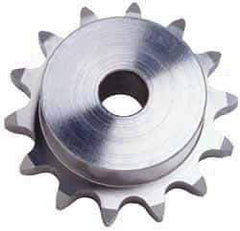 U.S. Tsubaki - 18 Teeth, 1/2" Chain Pitch, Chain Size 40, Plain Bore Sprocket - 5/8" Bore Diam, 2.879" Pitch Diam, 3.14" Outside Diam - Apex Tool & Supply