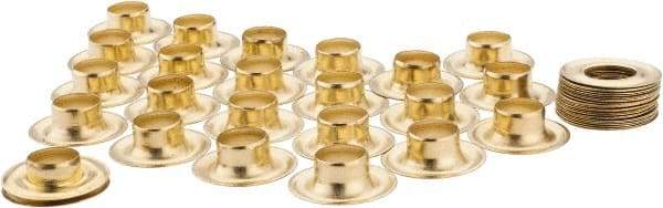General - 1/2" ID, 1/2" Length Under Flange, Brass Grommet - Uncoated Grommet, Uncoated Washer - Apex Tool & Supply