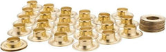 General - 1/2" ID, 1/2" Length Under Flange, Brass Grommet - Uncoated Grommet, Uncoated Washer - Apex Tool & Supply