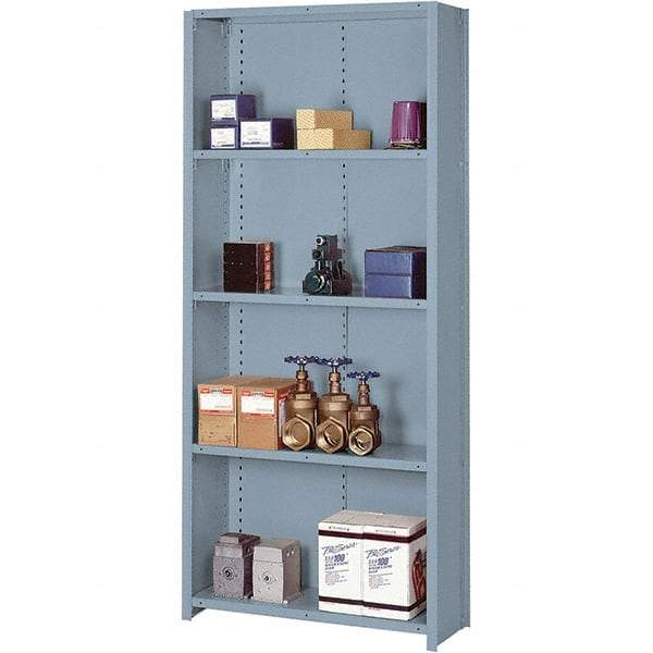 Lyon - 5 Shelf, 600 Lb. Capacity, Closed Shelving Starter Unit - 36 Inch Wide x 18 Inch Deep x 84 Inch High, Gray - Apex Tool & Supply