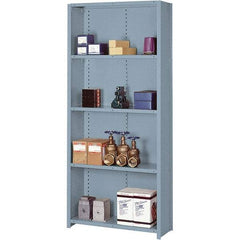 Lyon - 5 Shelf, 1,300 Lb. Capacity, Closed Shelving Starter Unit - 36 Inch Wide x 12 Inch Deep x 84 Inch High, Gray - Apex Tool & Supply