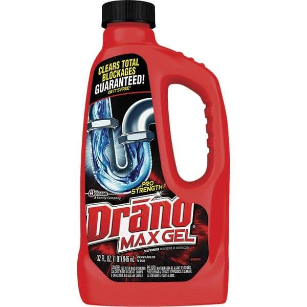 Drano - 32 oz Gel Drain Cleaner - Unscented, Bottle - Apex Tool & Supply