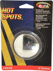 Value Collection - Automotive Round Convex Blind Spot Stick-On Mirror - Stainless Steel, 2" Mirror Diam - Apex Tool & Supply