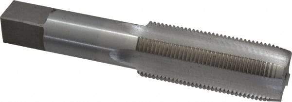 Interstate - 1-14 UNS 3B 4 Flute Bright Finish High Speed Steel Straight Flute Standard Hand Tap - Plug, Right Hand Thread, 5-1/8" OAL, 2-1/2" Thread Length, H4 Limit, Oversize - Exact Industrial Supply