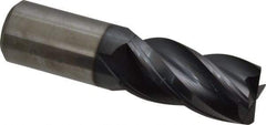 Accupro - 1", 4 Flute, Single End, Solid Carbide, Corner Chamfer End Mill - 4" OAL, Right Hand Flute, 2" LOC, Right Hand Cut - Apex Tool & Supply