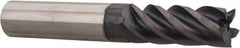 Accupro - 1/2", 3" LOC, 1/2" Shank Diam, 6" OAL, 5 Flute, Solid Carbide Square End Mill - Single End, nACRo Finish, Spiral Flute, Variable° Helix, Centercutting, Right Hand Cut, Right Hand Flute - Apex Tool & Supply