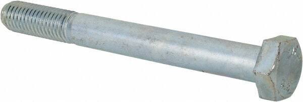 Value Collection - M12x1.75mm Metric Coarse, 110mm Length Under Head Hex Head Cap Screw - Partially Threaded, Grade 8.8 Steel, Zinc-Plated Finish, 19mm Hex - Apex Tool & Supply