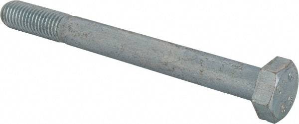Value Collection - M12x1.75mm Metric Coarse, 120mm Length Under Head Hex Head Cap Screw - Partially Threaded, Grade 8.8 Steel, Zinc-Plated Finish, 19mm Hex - Apex Tool & Supply