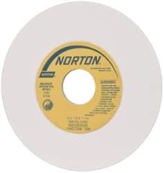 Norton - 6" Diam x 1-1/4" Hole x 1/8" Thick, L Hardness, 150 Grit Surface Grinding Wheel - Aluminum Oxide, Type 1, Very Fine Grade, 4,140 Max RPM, Vitrified Bond, No Recess - Apex Tool & Supply