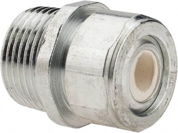 Cooper Crouse-Hinds - 1/4 to 0.35" Cable Capacity, Liquidtight, Straight Strain Relief Cord Grip - 3/4 NPT Thread, 1-5/16" Long, Steel - Apex Tool & Supply