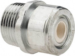 Cooper Crouse-Hinds - 1/4 to 0.35" Cable Capacity, Liquidtight, Straight Strain Relief Cord Grip - 3/4 NPT Thread, 1-5/16" Long, Steel - Apex Tool & Supply