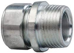 Cooper Crouse-Hinds - 0.55 to 0.65" Cable Capacity, Liquidtight, Straight Strain Relief Cord Grip - 3/4 NPT Thread, 1-5/16" Long, Steel - Apex Tool & Supply