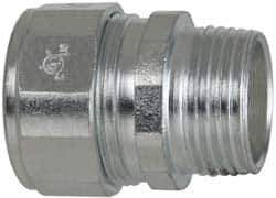 Cooper Crouse-Hinds - 0.65 to 3/4" Cable Capacity, Liquidtight, Straight Strain Relief Cord Grip - 3/4 NPT Thread, 1-9/16" Long, Steel - Apex Tool & Supply