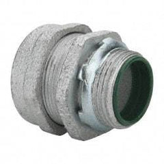 Cooper Crouse-Hinds - 1" Trade, Malleable Iron Compression Straight Rigid/Intermediate (IMC) Conduit Connector - Insulated - Apex Tool & Supply