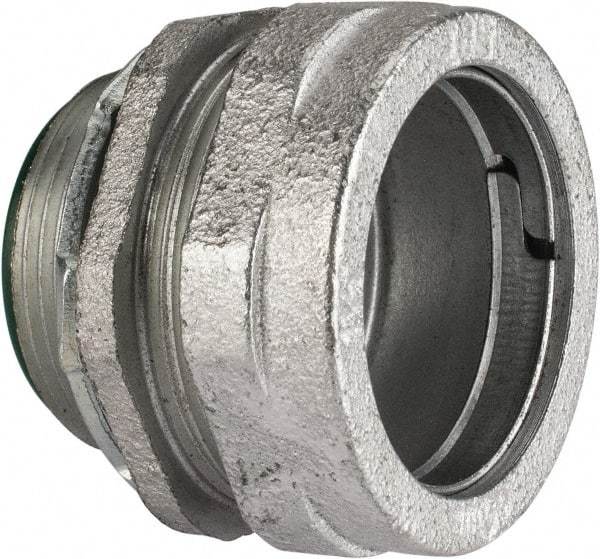 Cooper Crouse-Hinds - 1-1/2" Trade, Malleable Iron Compression Straight Rigid/Intermediate (IMC) Conduit Connector - Insulated - Apex Tool & Supply