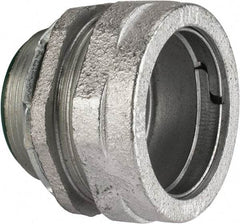 Cooper Crouse-Hinds - 1-1/2" Trade, Malleable Iron Compression Straight Rigid/Intermediate (IMC) Conduit Connector - Insulated - Apex Tool & Supply
