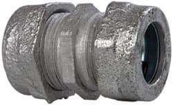 Cooper Crouse-Hinds - 1/2" Trade, Malleable Iron Compression Rigid/Intermediate (IMC) Conduit Coupling - Noninsulated - Apex Tool & Supply