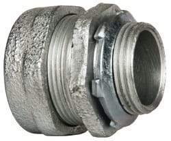 Cooper Crouse-Hinds - 1" Trade, Malleable Iron Compression Straight Rigid/Intermediate (IMC) Conduit Connector - Noninsulated - Apex Tool & Supply