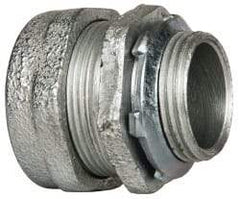 Cooper Crouse-Hinds - 1" Trade, Malleable Iron Compression Straight Rigid/Intermediate (IMC) Conduit Connector - Noninsulated - Apex Tool & Supply