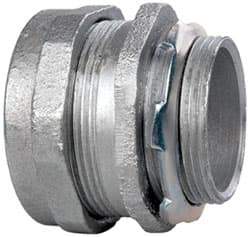Cooper Crouse-Hinds - 1-1/2" Trade, Malleable Iron Compression Straight Rigid/Intermediate (IMC) Conduit Connector - Noninsulated - Apex Tool & Supply