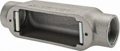 Cooper Crouse-Hinds - Form 5, C Body, 1-1/2" Trade, Rigid Malleable Iron Conduit Body - Oval, 9" OAL, 35.3 cc Capacity, Gray - Apex Tool & Supply