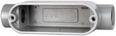 Cooper Crouse-Hinds - 1 Gang, (2) 1/2" Knockouts, Aluminum Rectangle Outlet Body - 4.82" Overall Height x 1.31" Overall Width x 1.4" Overall Depth - Apex Tool & Supply