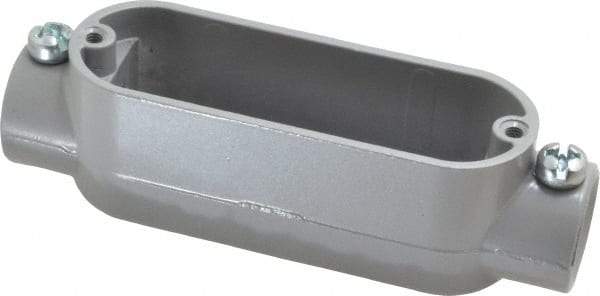 Cooper Crouse-Hinds - 1 Gang, (2) 1/2" Knockouts, Aluminum Rectangle Outlet Body - 4.82" Overall Height x 1.31" Overall Width x 1.4" Overall Depth - Apex Tool & Supply