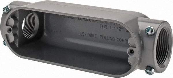 Cooper Crouse-Hinds - 1 Gang, (2) 1-1/4" Knockouts, Aluminum Rectangle Outlet Body - 8.45" Overall Height x 2.49" Overall Width x 2.73" Overall Depth - Apex Tool & Supply