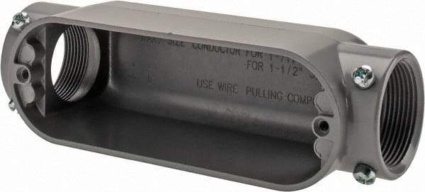 Cooper Crouse-Hinds - 1 Gang, (2) 1-1/2" Knockouts, Aluminum Rectangle Outlet Body - 8.45" Overall Height x 2.49" Overall Width x 2.73" Overall Depth - Apex Tool & Supply