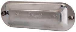Cooper Crouse-Hinds - 1" Trade, Steel Conduit Body Cover Plate - Use with Form 5 Conduit Bodies - Apex Tool & Supply